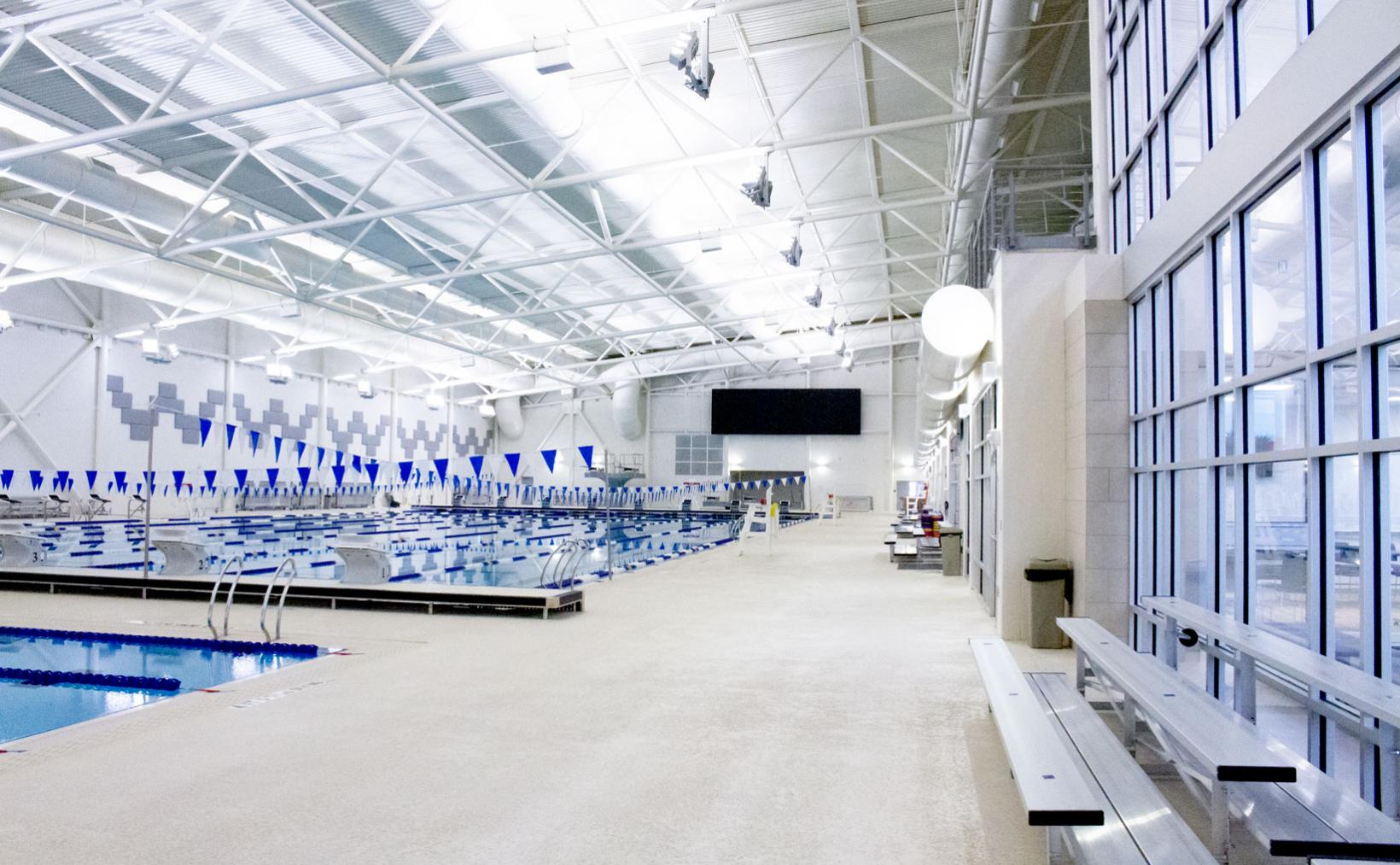 Interior shot of natatorium