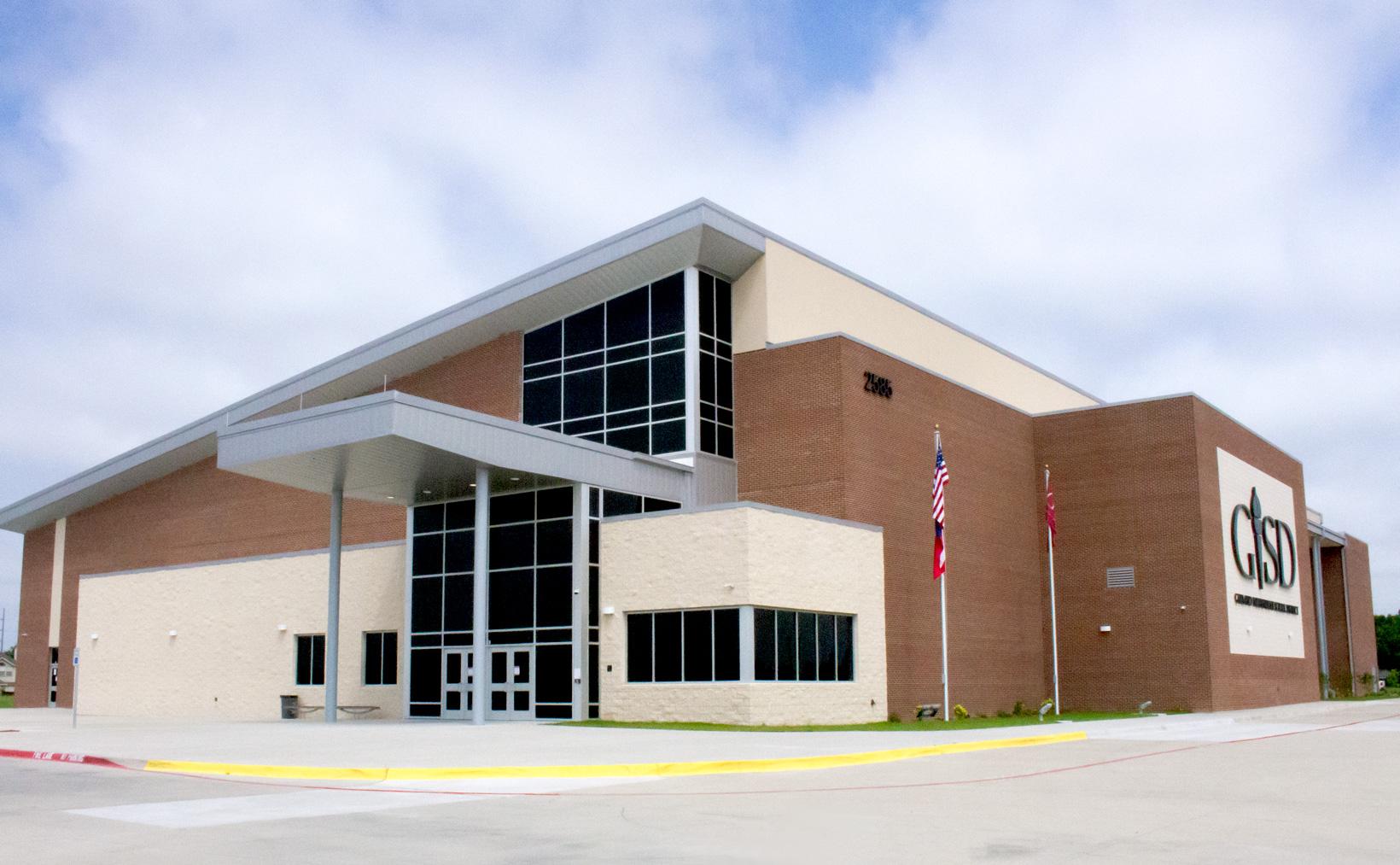 Front of the Garland ISD Natatorium