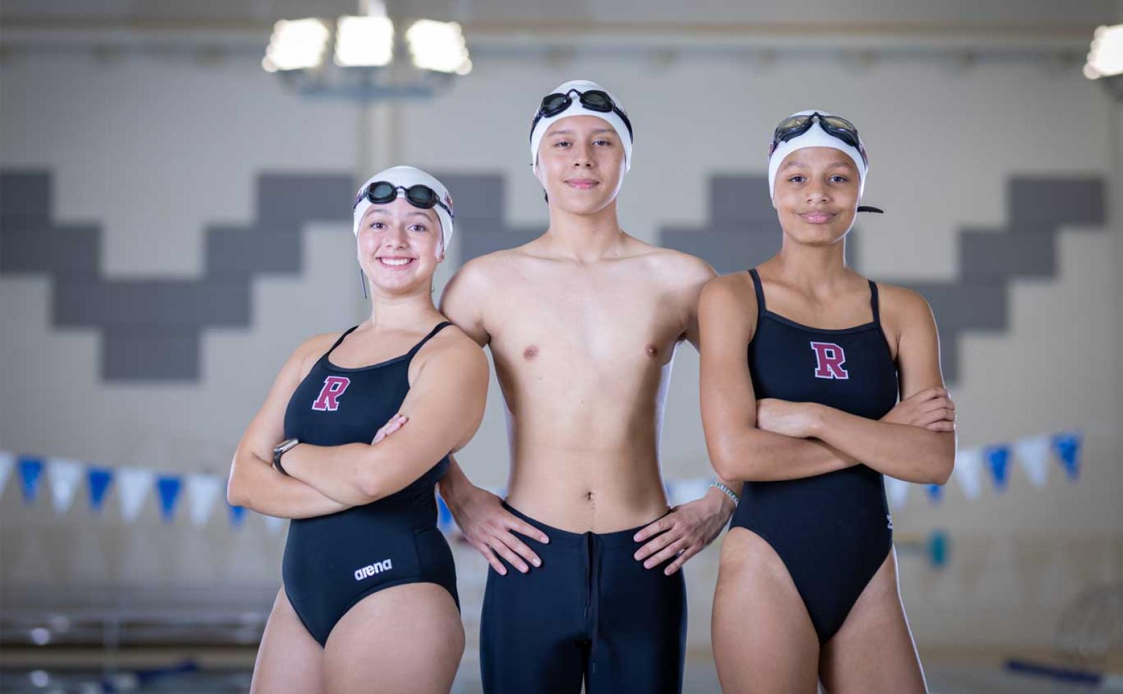 Rowlett HS senior swimmers